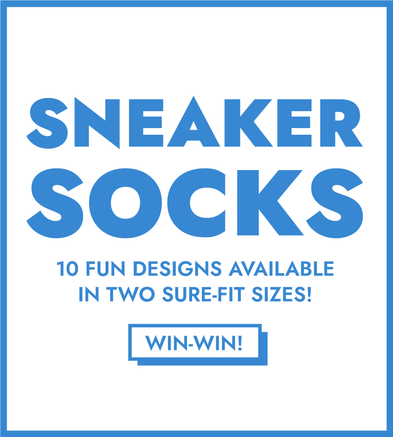 Sneaker socks! Built for pro performance and max relaxin'!