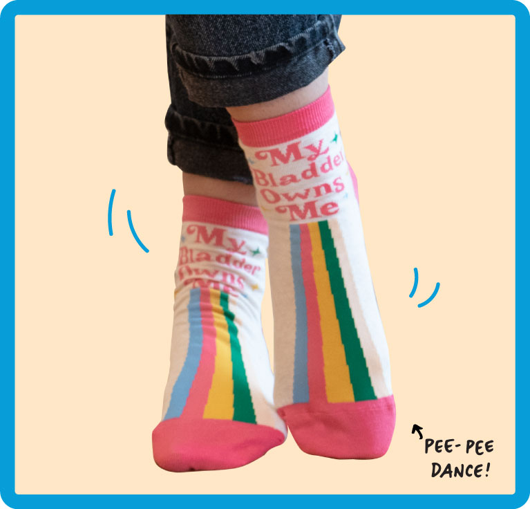 Beholden to the bladder? We’ve got the socks for that! New from Blue Q!