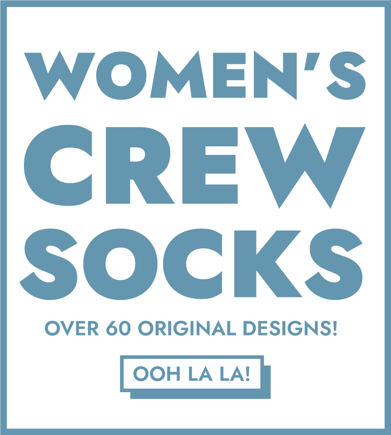 Women's crew socks! Over 60 original designs!