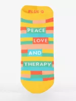 Peace Love & Therapy Sneaker Socks