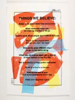 Things We Believe Print, Multi Tangerine