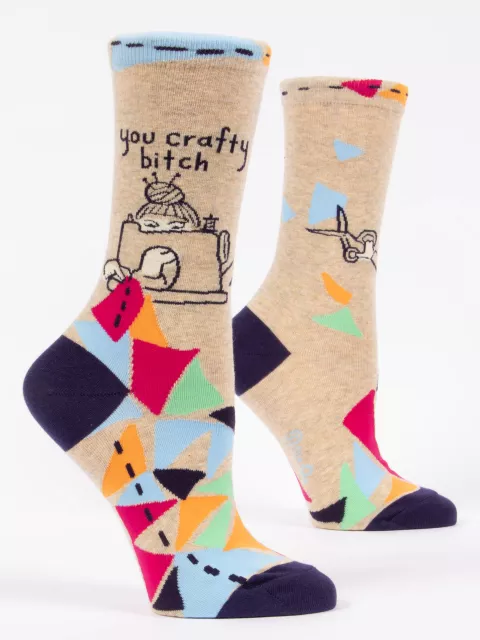 You Crafty Bitch W-Crew Socks
