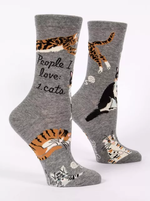 People I Love: Cats W-Crew Socks