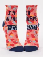 I'll Behave Never W-Ankle Socks