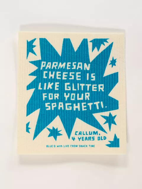 Parmesan Cheese Is Like Glitter For Your Spaghetti. Swedish Dishcloth
