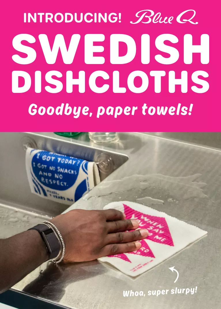 Introducing ... Blue Q Swedish Dishcloths!