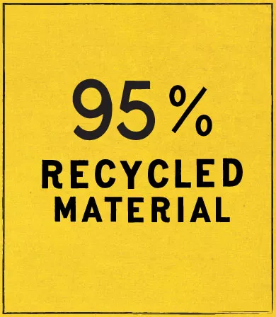 95 percent recycled material
