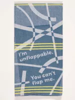 I'm Unflappable. You Can't Flap Me. Dish Towel
