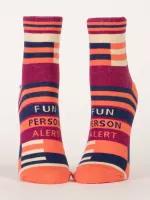 Fun Person Alert W-Ankle Socks